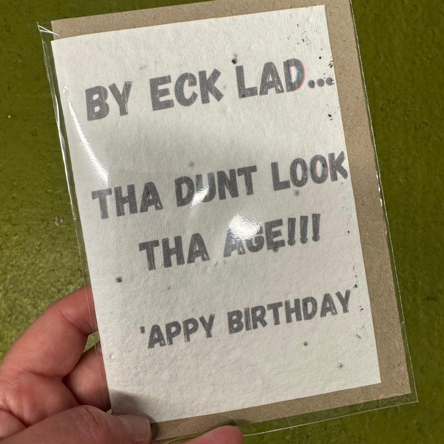Seed Paper Greeting Card, By Eck Lad