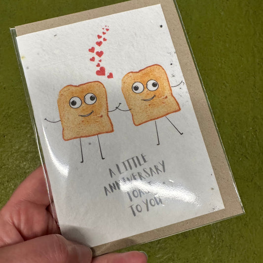 Seed Paper Greeting Card, Anniversary Toast