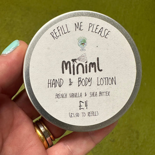 Hand & Body Lotion - French Vanilla & Shea Butter, Refillable Tin