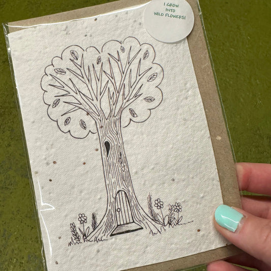Seed Paper Greeting Card, Tree