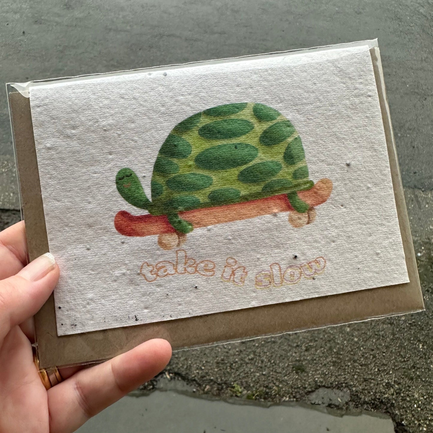 *Exclusive* Alice Strange Illustrations Seed Paper Card, Take It Slow