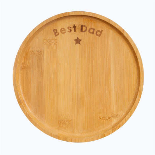 Best Dad Bamboo Plate