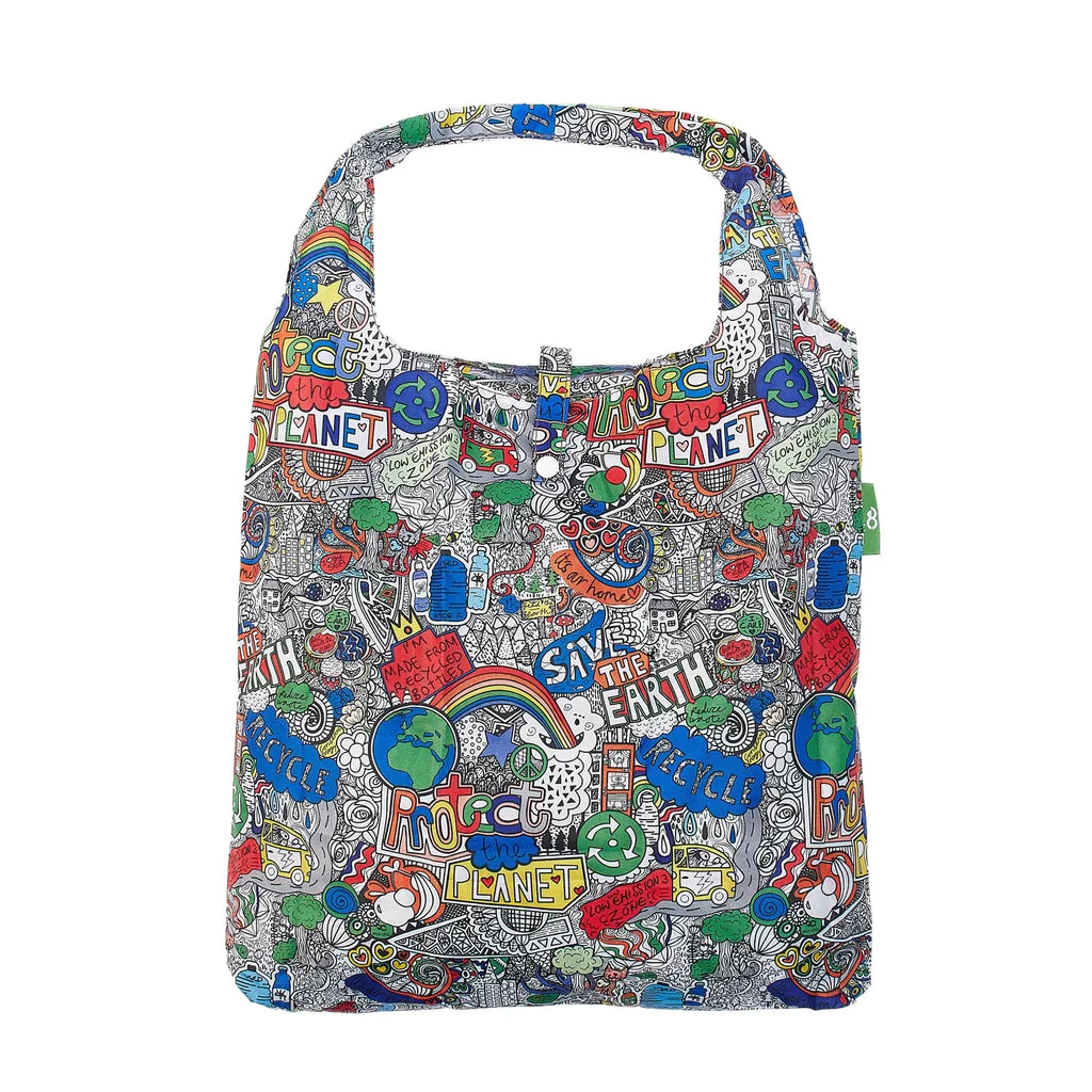 Lightweight Foldable Reusable Shopping Bag, Save The Planet