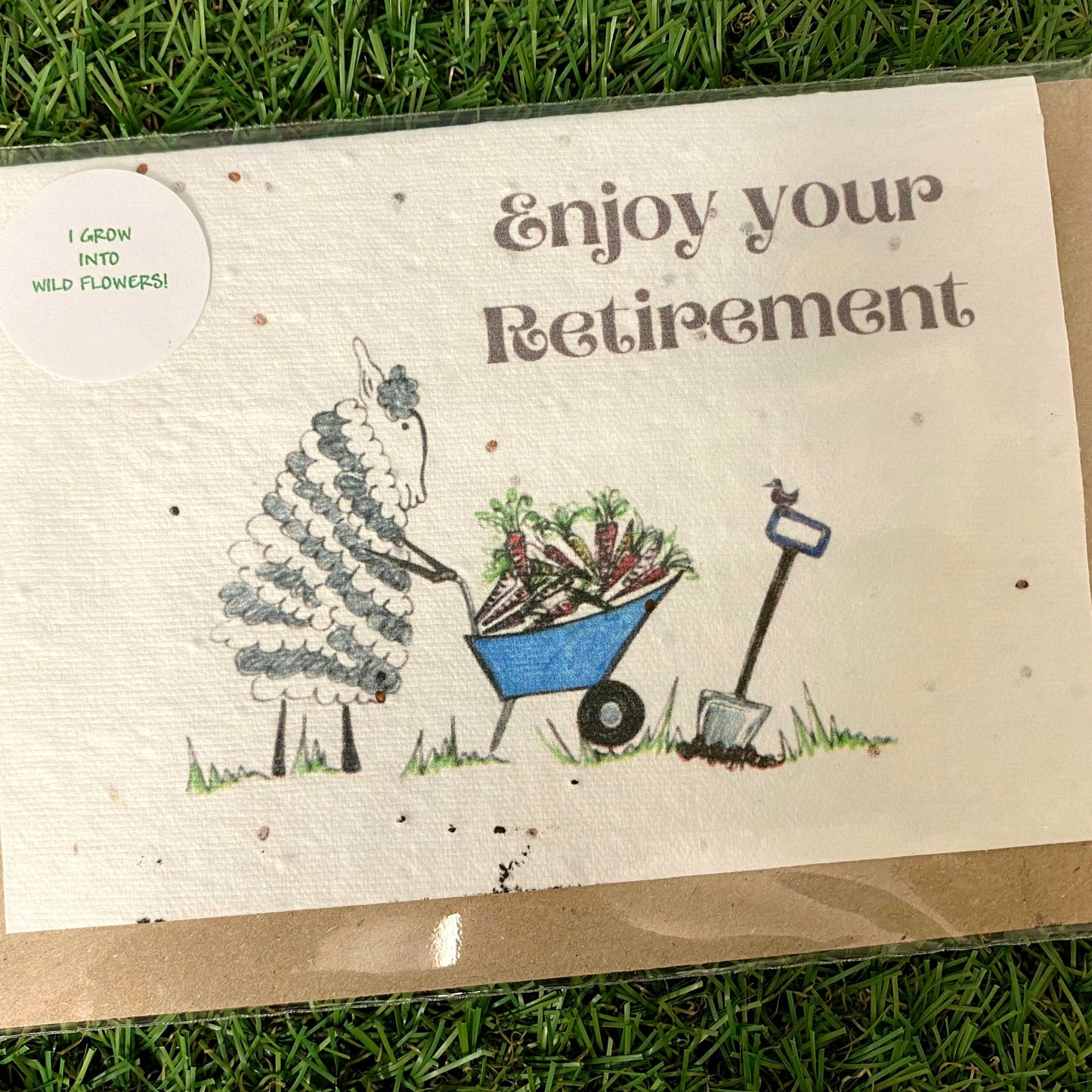 Seed Paper Greeting Card, Enjoy Your Retirement