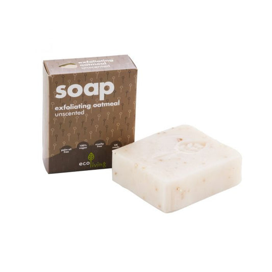 Handmade Soap, Unscented Exfoliating Oatmeal, 100g